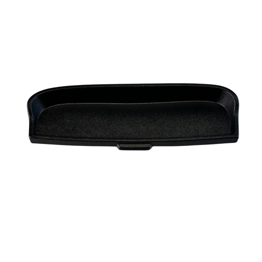 Black car storage tray on a white background