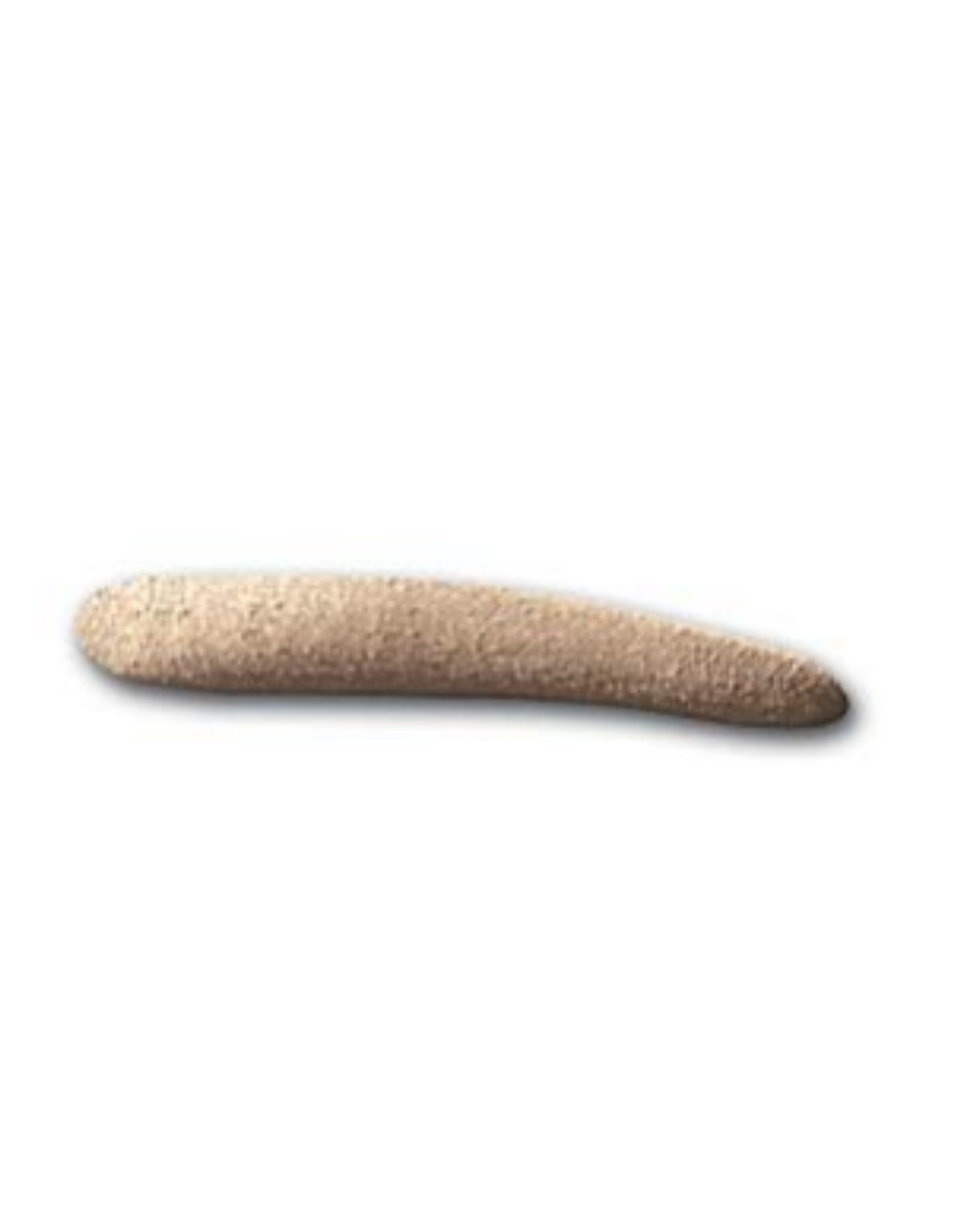 Tan fabric-wrapped universal modular ABS armrest, elongated curved profile shown against plain background