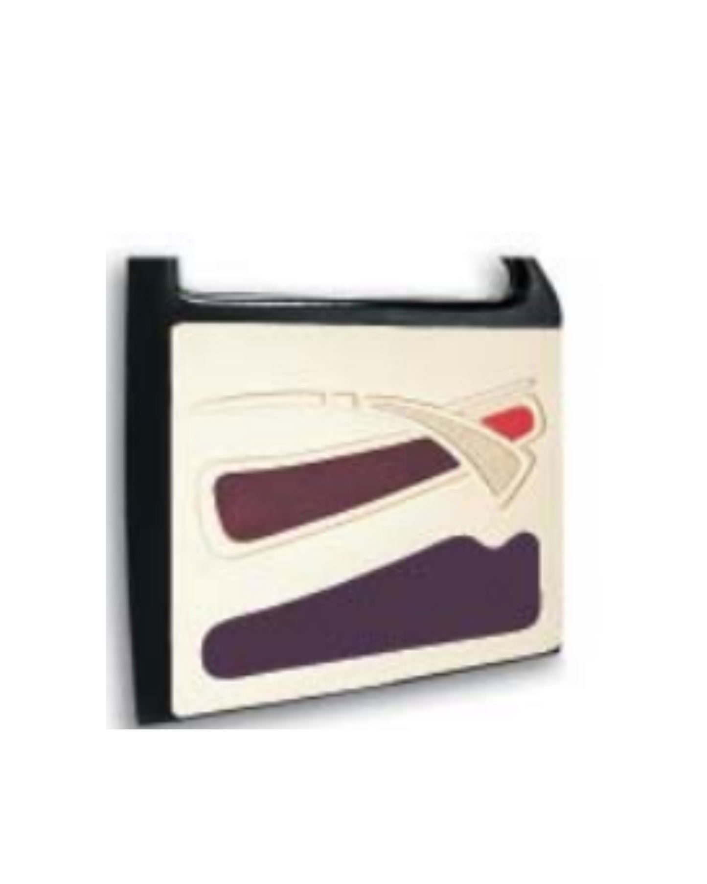 Universal 44 inch by 32 inch ABS door panel with 23 inch design, Mushu style — customer-installed example shown in cream and purple