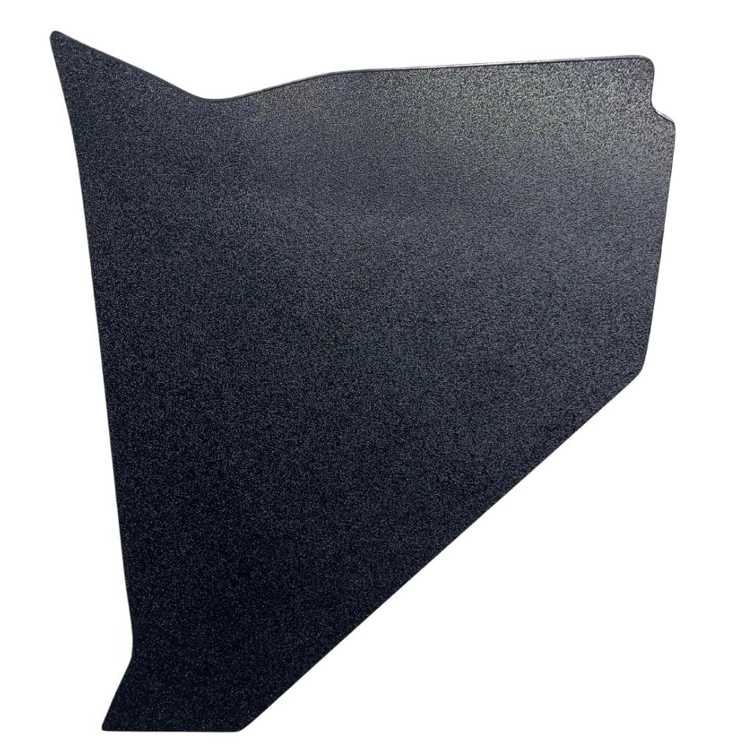Black textured ABS flat kick panel for 1957 Chevrolet Sedan, Coupe, and Wagon