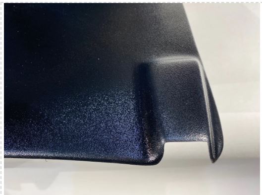 Close-up of ABS molded deck lid cover for 1955–1957 Chevy hardtop and sedan models.