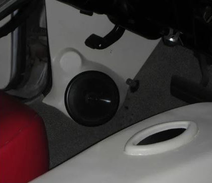 1967–1969 Chevrolet Camaro kick panel with integrated 6-inch speaker pod, ABS molded.