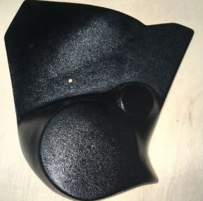 1967–1969 Chevrolet Camaro black kick panel with integrated 6-inch speaker pod, ABS molded.