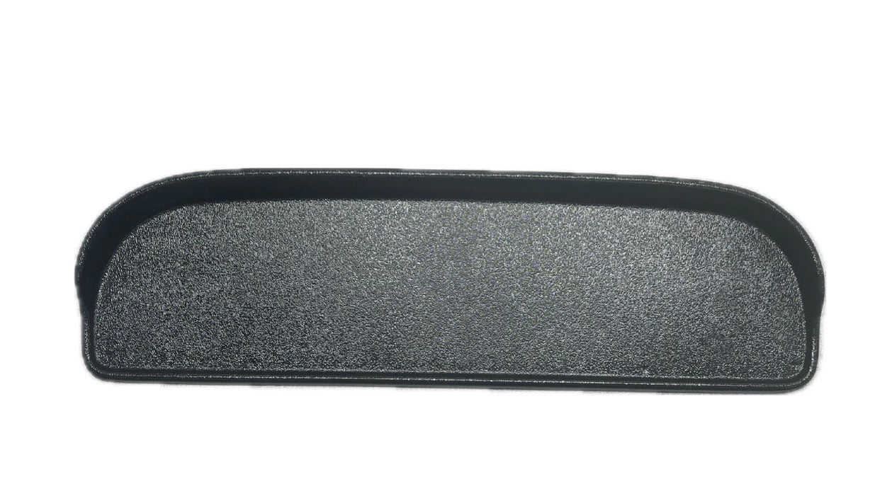 Pre-trimmed black textured ABS dash panel for 1957-1960 Ford truck, side profile view