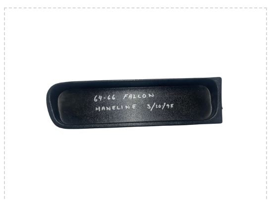 A black dash panel for a 1964-1966 Ford Falcon with visible text indicating the model years and vehicle make.