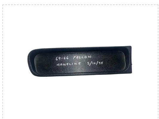 A black dash panel for a 1964-1966 Ford Falcon with visible text indicating the model years and vehicle make.