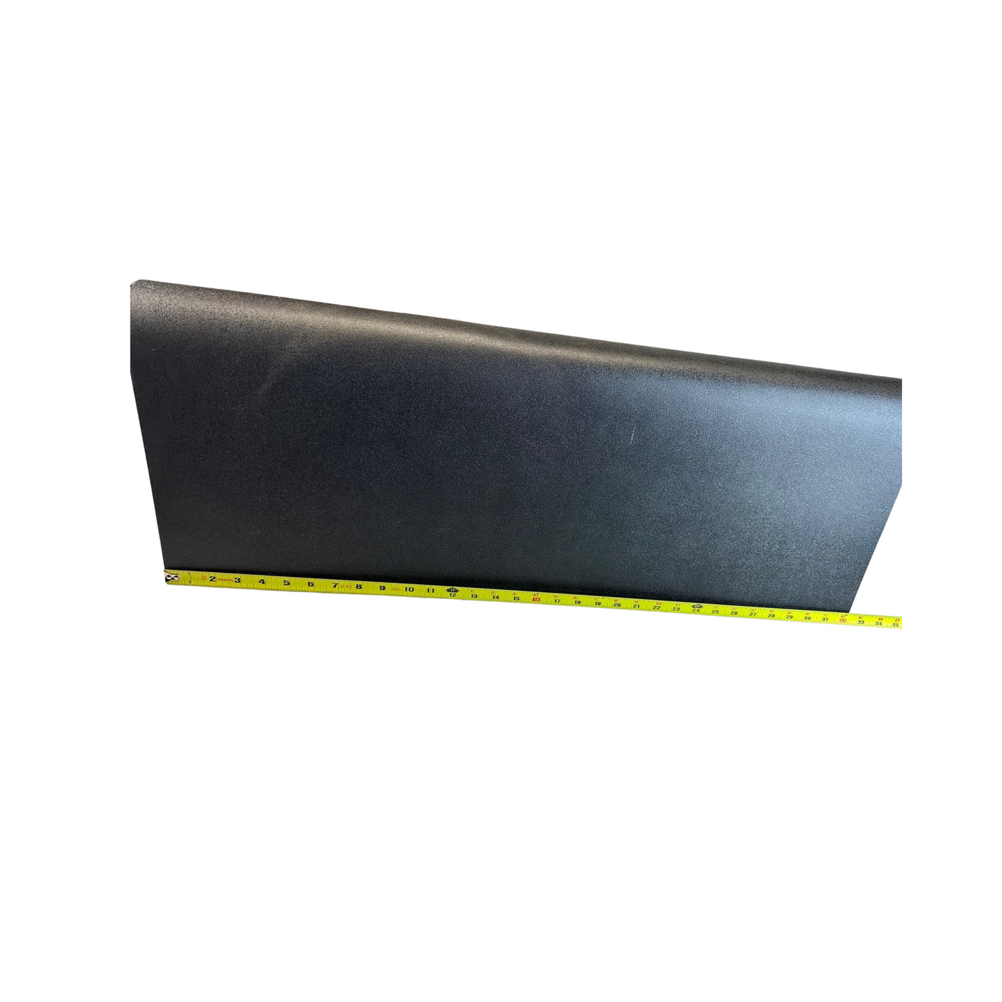 Unfinished black ABS steering column cover, tapered profile shown from an alternate angle