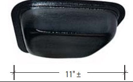 Universal ABS 11 inch standard DIN radio mount — front view showing 11 inch width measurement