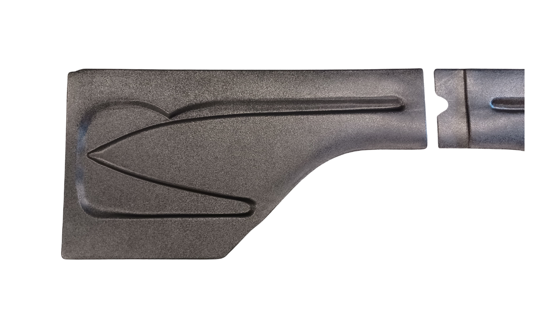Closeup of black 1967–1972 Chevrolet Blazer smooth molded ABS quarter panel