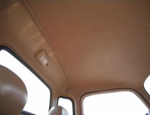 ABS headliner installed in a 1947–1948 Chevy truck with beige interior