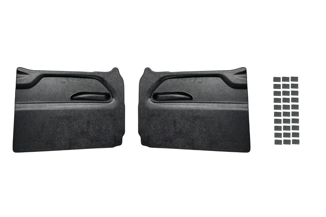 black interior truck abs door panels