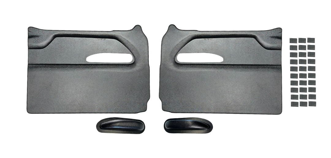 black abs interior truck door panels