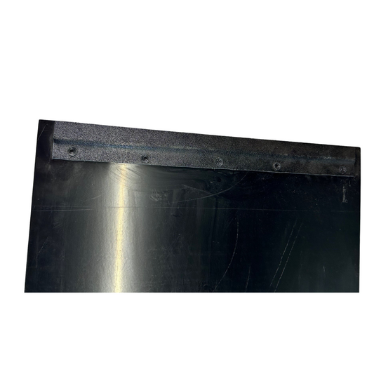 Metallic surface with a reflective black border on a white background