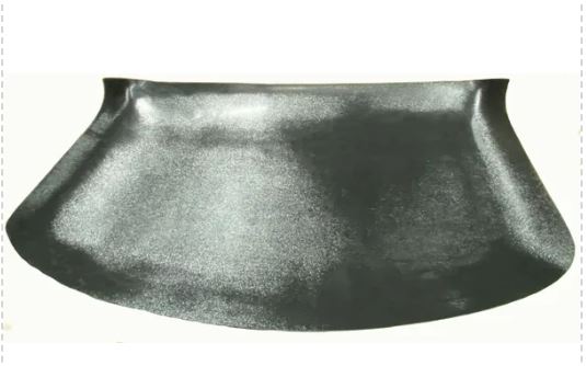 A gray, metal big window headliner for a 1953-1955 Ford truck.