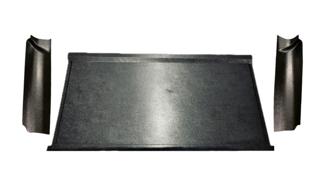 Smooth black rear cab cover for a 1953-1956 Ford Truck, displayed without the truck's rear window or seat.
