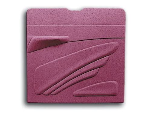 A pair of pink door panels for 1948-1952 Ford Trucks, featuring a smooth solid color design with a Norton style texture.