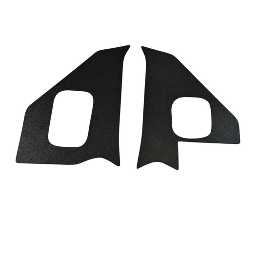 Black car dashboard cover on a white background