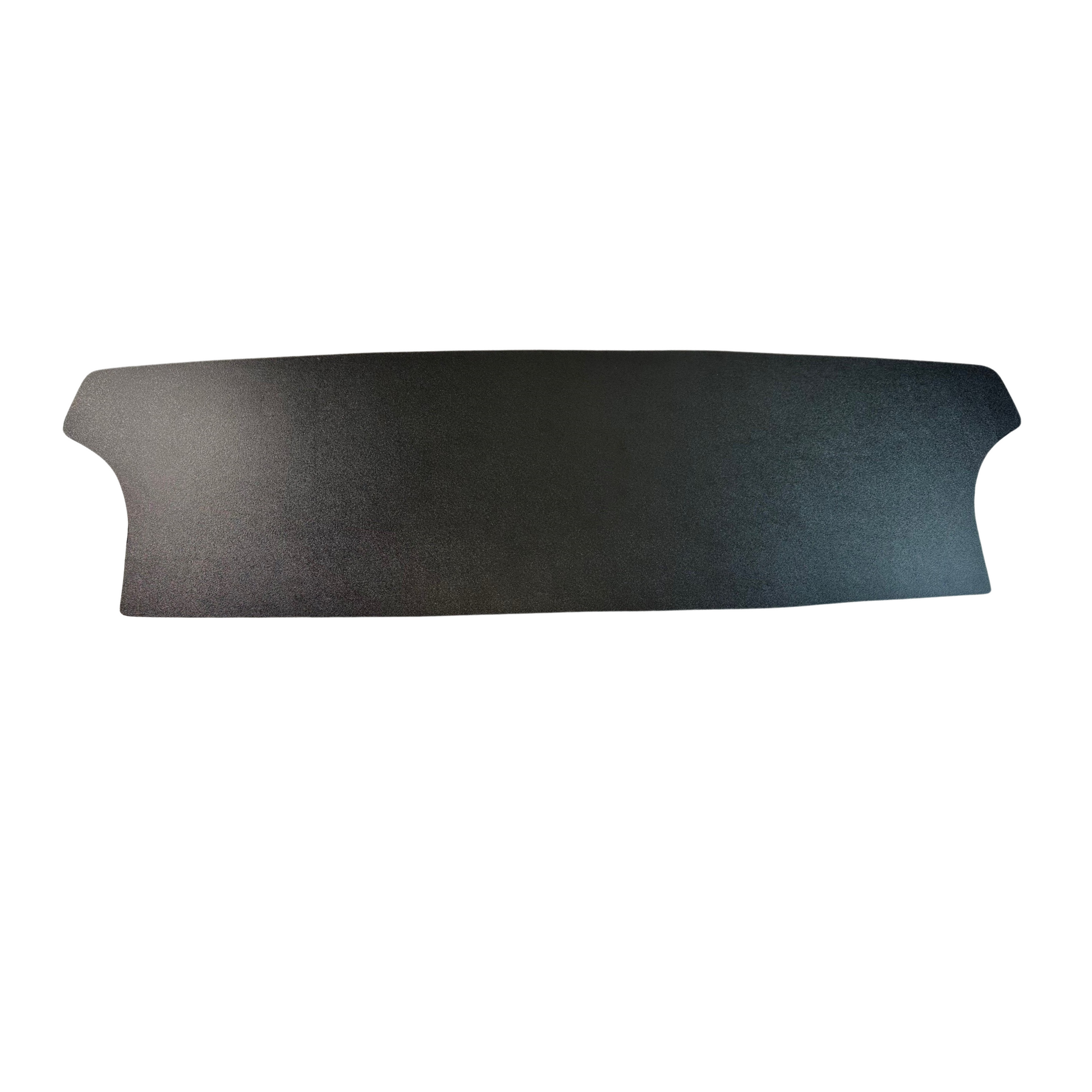 Black car dashboard cover on a white background