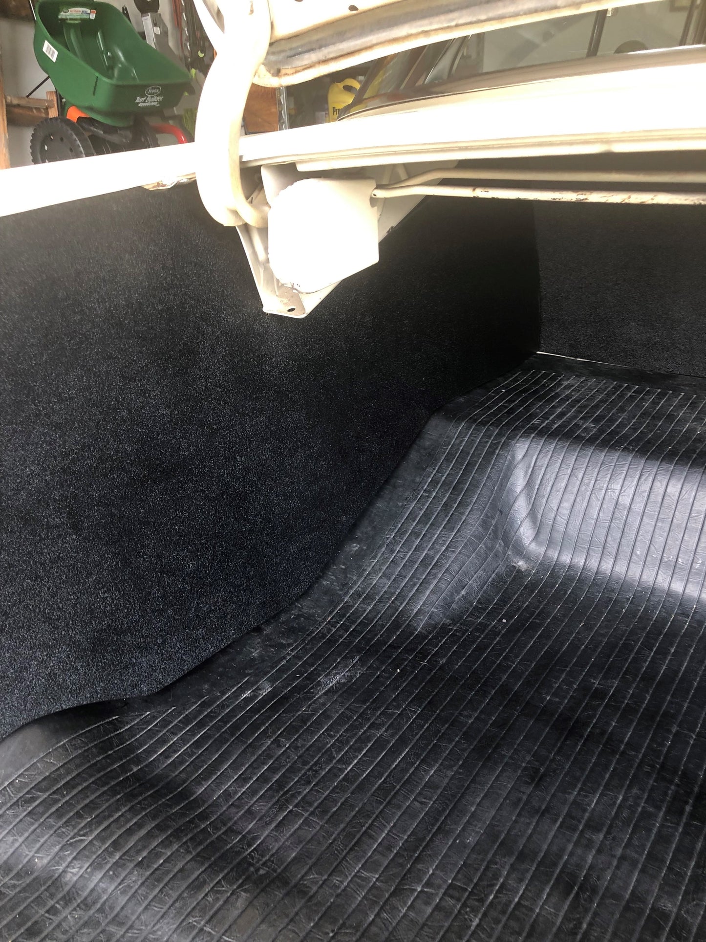 Driver-side view of the RD3312 ABS ttrunk panels installed in a 1955–1957 Chevrolet Hard Top.