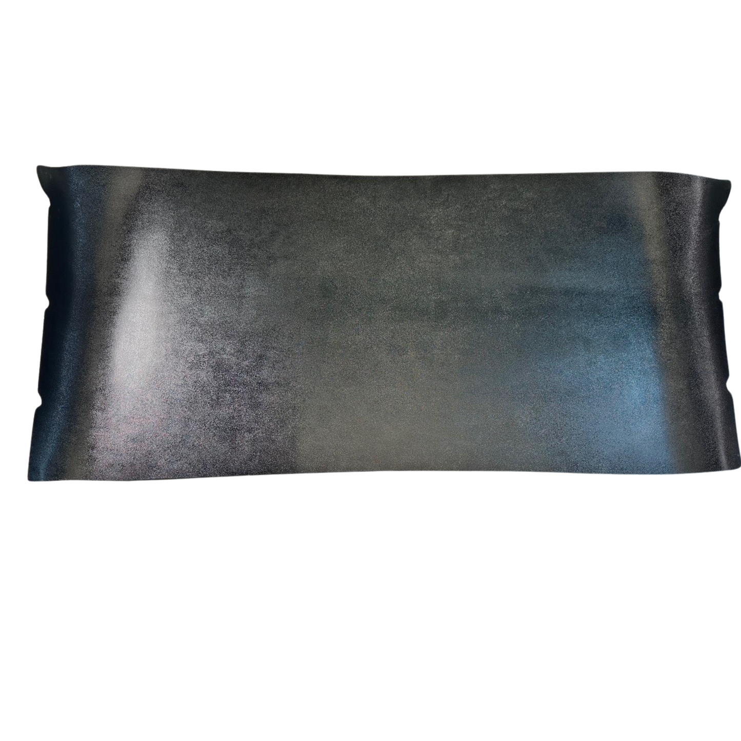 Rectangular black leather wallet on a white background