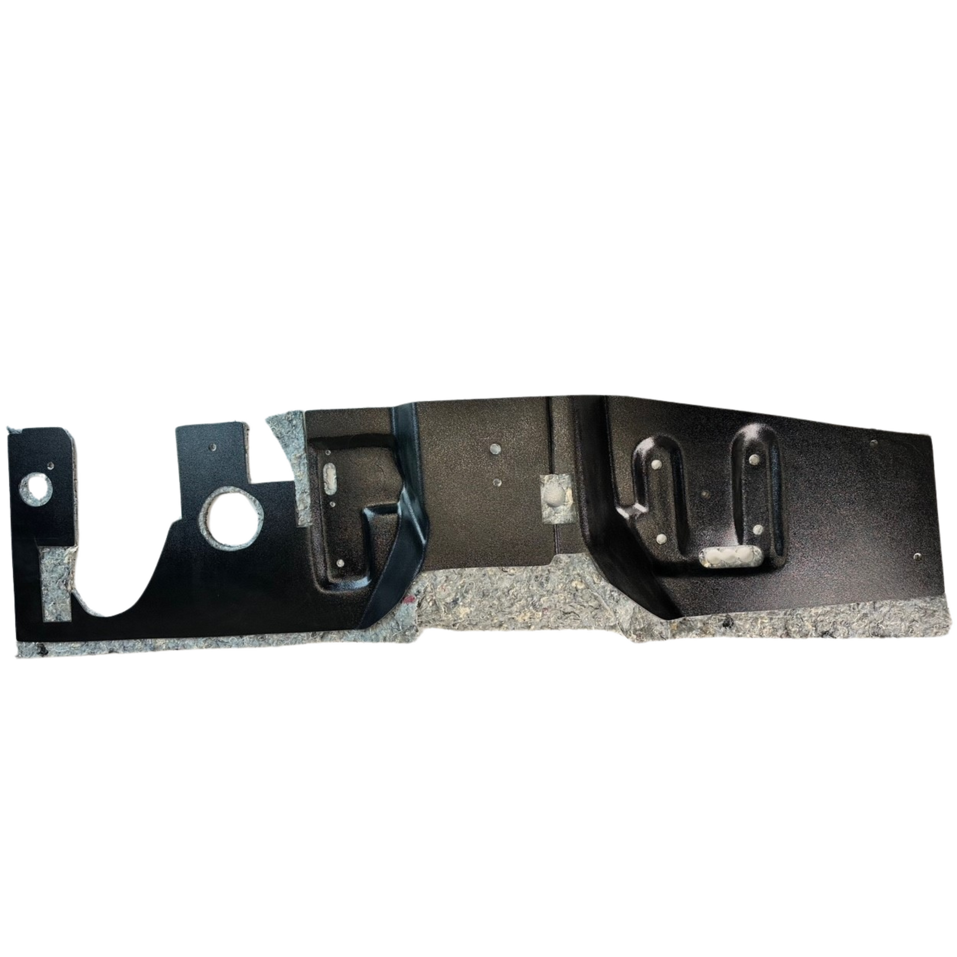 Metal bracket or component on a white background