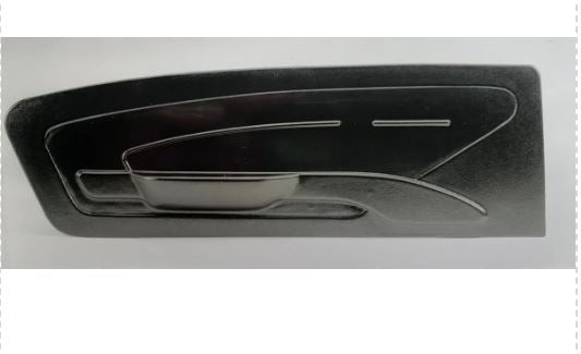 ABS molded door panel for 1964–1966 Ford Mustang, pre‑trimmed for accurate fit and quick installation using dual lock tabs.
