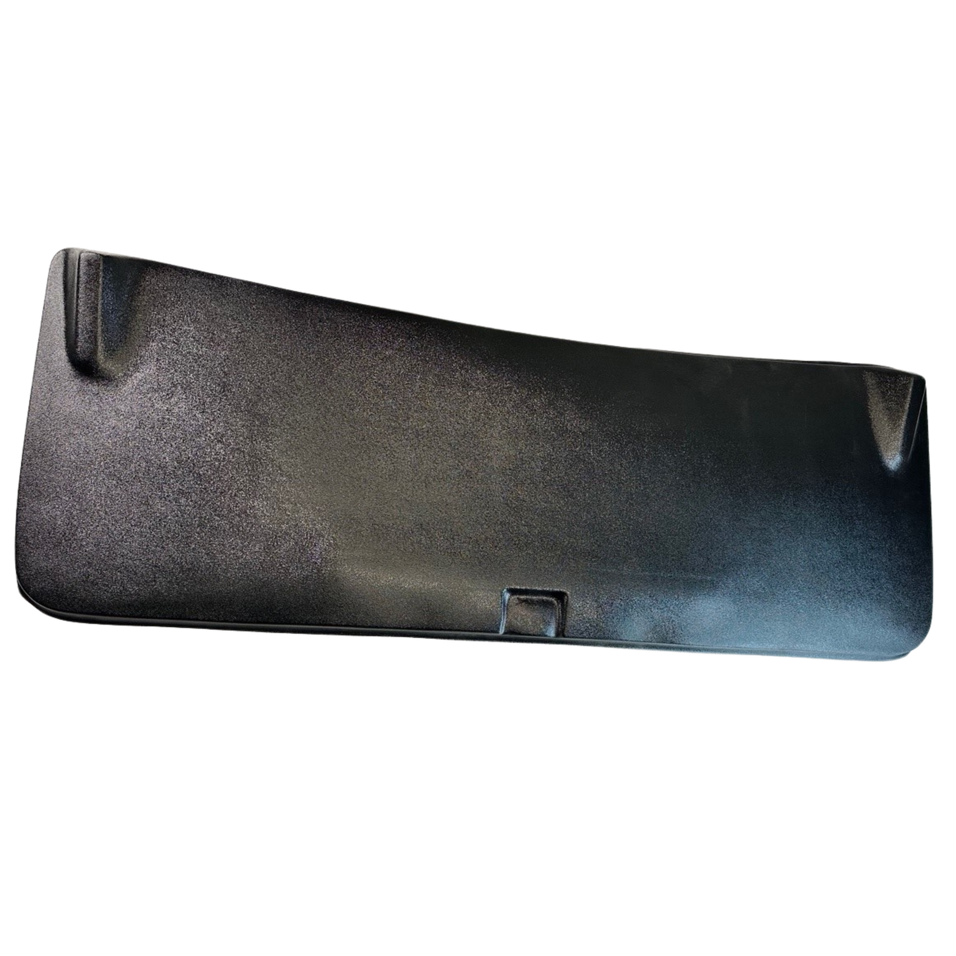 Black plastic cover on a white background