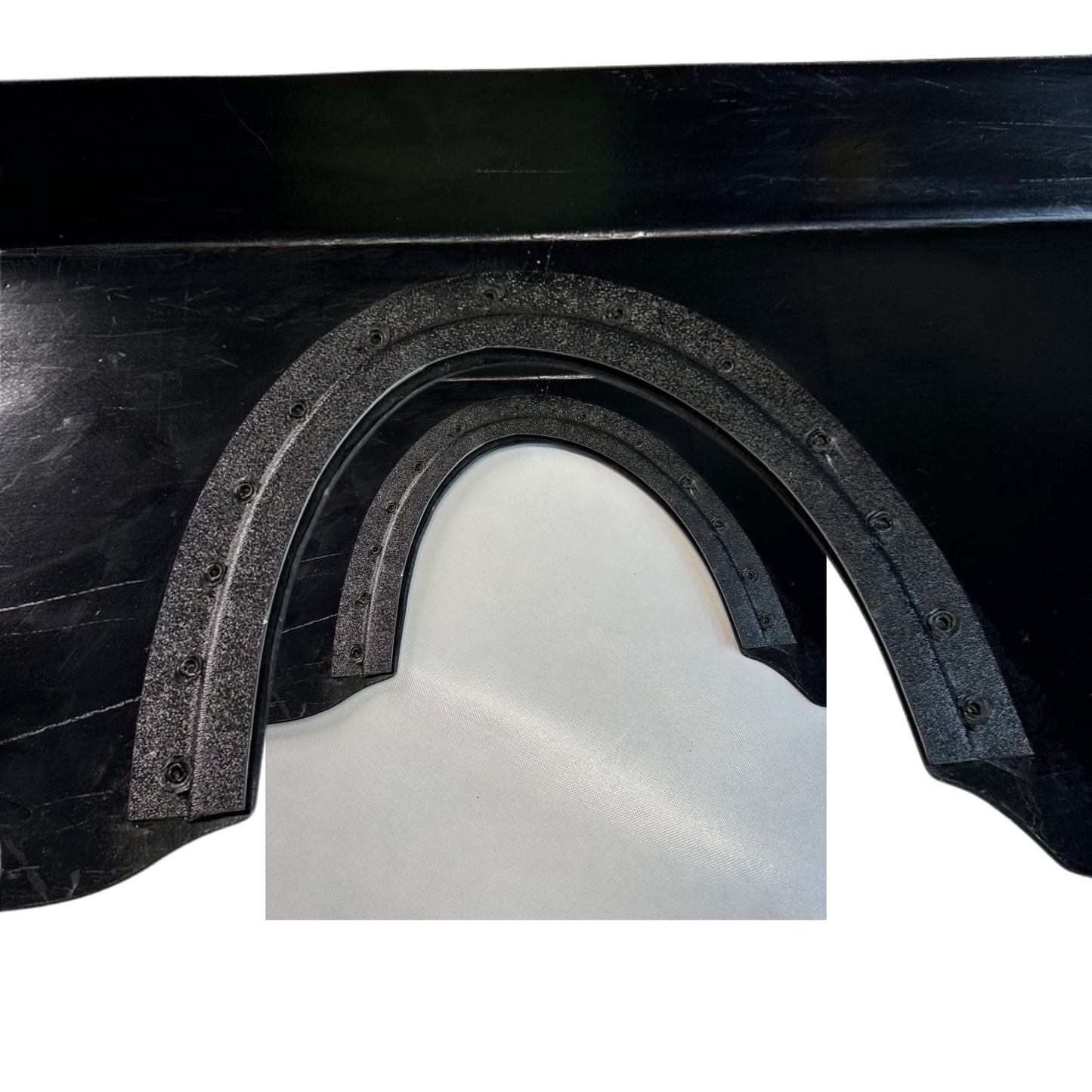 Molded ABS wheel well area detail for 1969 Chevrolet Camaro Convertible trunk kit